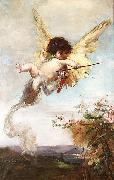 Julius Kronberg Cupid with a Bow oil painting on canvas